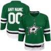 Dallas Stars Youth Home Replica Custom Jersey - Green - Front View