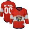 Florida Panthers Youth Home Replica Custom Jersey - Red - Front View