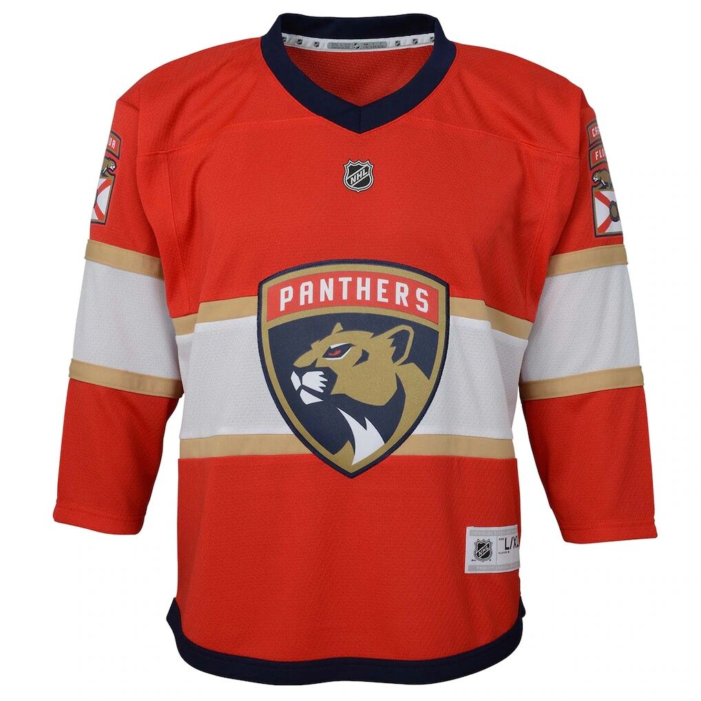 Florida Panthers Youth Home Replica Custom Jersey