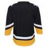Pittsburgh Penguins Youth 2021/22 Alternate Replica Jersey - Black - Detail View
