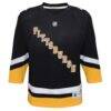 Pittsburgh Penguins Youth 2021/22 Alternate Replica Jersey - Black - Side View
