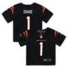Ja'Marr Chase Cincinnati Bengals Nike Infant Team Player Game Jersey - Black - Front View