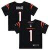 Ja'Marr Chase Cincinnati Bengals Nike Toddler Game Jersey - Black - Front View