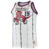 Vince Carter Toronto Raptors Mitchell & Ness 1998/99 Big & Tall Hardwood Classics Swingman Jersey - White - Side View