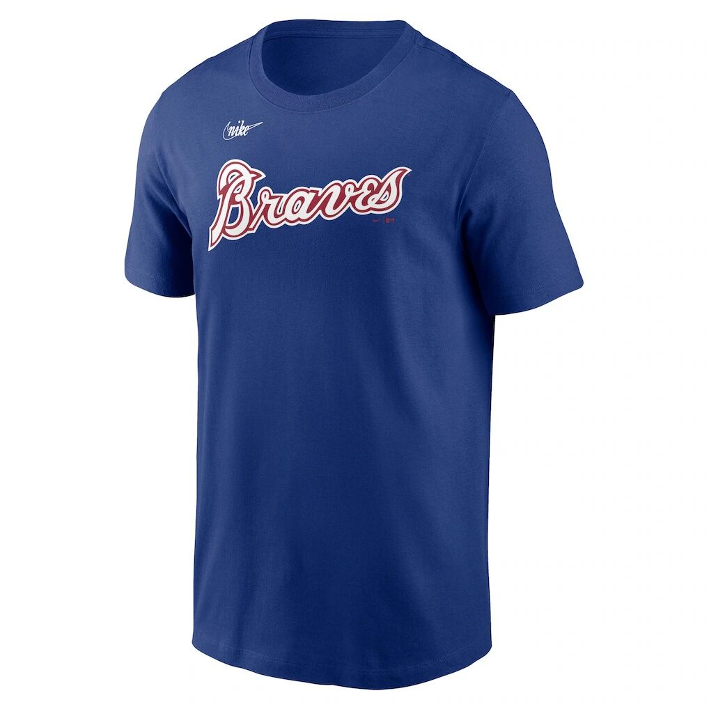 Atlanta Braves Nike Cooperstown Collection Wordmark T-Shirt – Royal