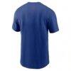 Atlanta Braves Nike Cooperstown Collection Wordmark T-Shirt - Royal - Side View