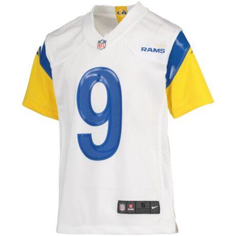 Matthew Stafford Los Angeles Rams Nike Youth Game Jersey - White - Side View