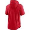 Washington Nationals Nike Lockup Performance Short Sleeve Lightweight Hooded Top - Red - Detail View