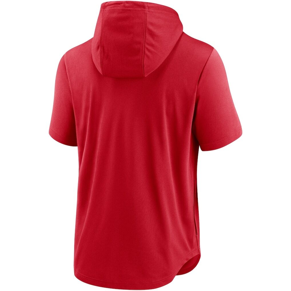 Washington Nationals Nike Lockup Performance Short Sleeve Lightweight Hooded Top