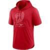 Washington Nationals Nike Lockup Performance Short Sleeve Lightweight Hooded Top - Red - Side View