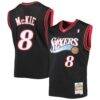 Aaron McKie Philadelphia 76ers Mitchell & Ness Hardwood Classics Swingman Jersey - Black - Front View