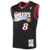 Aaron McKie Philadelphia 76ers Mitchell & Ness Hardwood Classics Swingman Jersey - Black - Side View