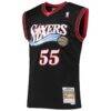 Dikembe Mutombo Philadelphia 76ers Mitchell & Ness Hardwood Classics Swingman Jersey - Black - Side View