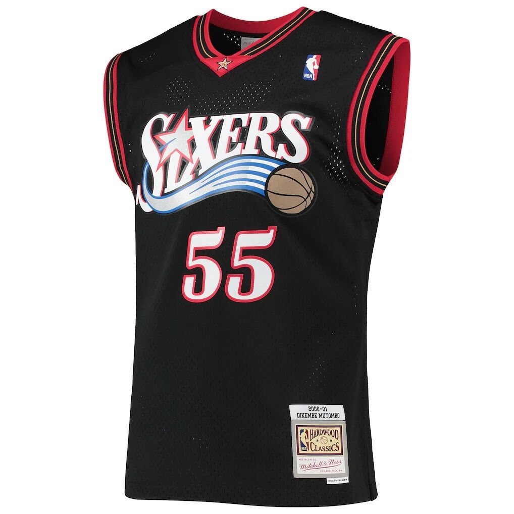 Dikembe Mutombo Philadelphia 76ers Mitchell & Ness Hardwood Classics Swingman Jersey