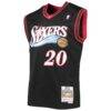 Eric Snow Philadelphia 76ers Mitchell & Ness 2000/01 Hardwood Classics Swingman Jersey - Black - Side View