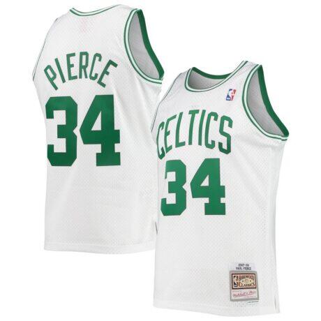 Paul Pierce Boston Celtics Mitchell & Ness Hardwood Classics Swingman Jersey - White - Front View