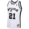 Tim Duncan San Antonio Spurs Mitchell & Ness 1998/99 Hardwood Classics Swingman Jersey - White - Side View