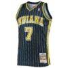 Jermaine O'Neal Indiana Pacers Mitchell & Ness 2003/04 Hardwood Classics Swingman Jersey - Navy - Side View