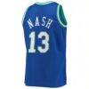 Steve Nash Dallas Mavericks Mitchell & Ness 1998/99 Hardwood Classics Swingman Jersey - Blue - Detail View