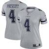 Dak Prescott Dallas Cowboys Nike Women's Legend Player Performance Top - Gray - Front View