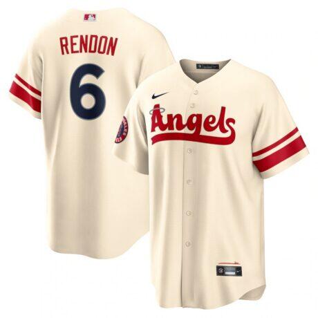 Anthony Rendon Los Angeles Angels Nike City Connect Replica Player Jersey - Cream - Front View
