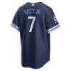 Bobby Witt Jr. Kansas City Royals Nike City Connect Replica Player Jersey - Navy - Detail View