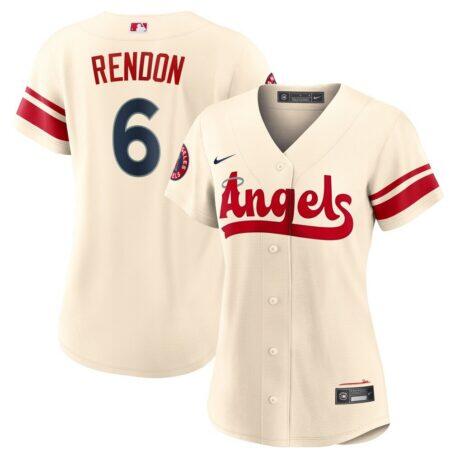 Anthony Rendon Los Angeles Angels Nike Women's City Connect Replica Player Jersey - Cream - Front View