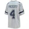 Dak Prescott Dallas Cowboys Nike Youth Inverted Team Game Jersey - Silver - Detail View