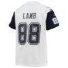 CeeDee Lamb Dallas Cowboys Nike Youth Alternate Game Jersey - White - Detail View