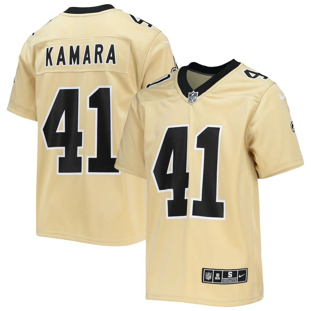 Alvin Kamara New Orleans Saints Nike Youth Inverted Team Game Jersey