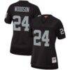 Charles Woodson Las Vegas Raiders Mitchell & Ness Women's Legacy Replica Team Jersey - Black - Front View