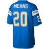 Natrone Means Los Angeles Chargers Mitchell & Ness Legacy Replica Jersey - - Detail View