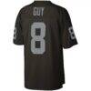 Ray Guy Las Vegas Raiders Mitchell & Ness Legacy Replica Jersey - Black - Detail View