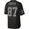 Dave Casper Las Vegas Raiders Mitchell & Ness Legacy Replica Jersey - Black - Detail View