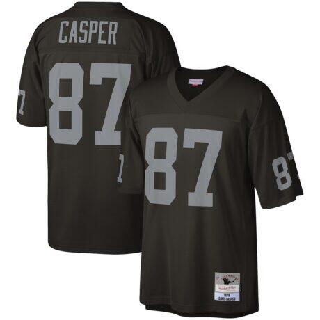Dave Casper Las Vegas Raiders Mitchell & Ness Legacy Replica Jersey - Black - Front View