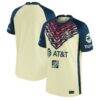 Club America Nike Youth 2021/22 Home Breathe Stadium Replica Jersey - Yellow - Front View