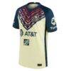 Club America Nike Youth 2021/22 Home Breathe Stadium Replica Jersey - Yellow - Side View