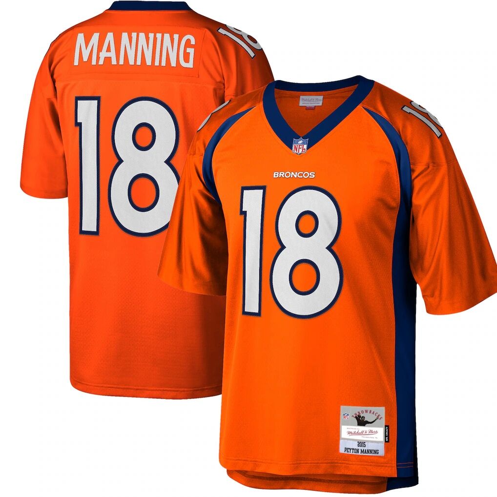 Peyton Manning Denver Broncos Mitchell & Ness Big & Tall 2015 Retired Player Replica Jersey