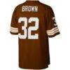 Jim Brown Cleveland Browns Mitchell & Ness Big & Tall 1963 Retired Player Replica Jersey - Brown - Detail View