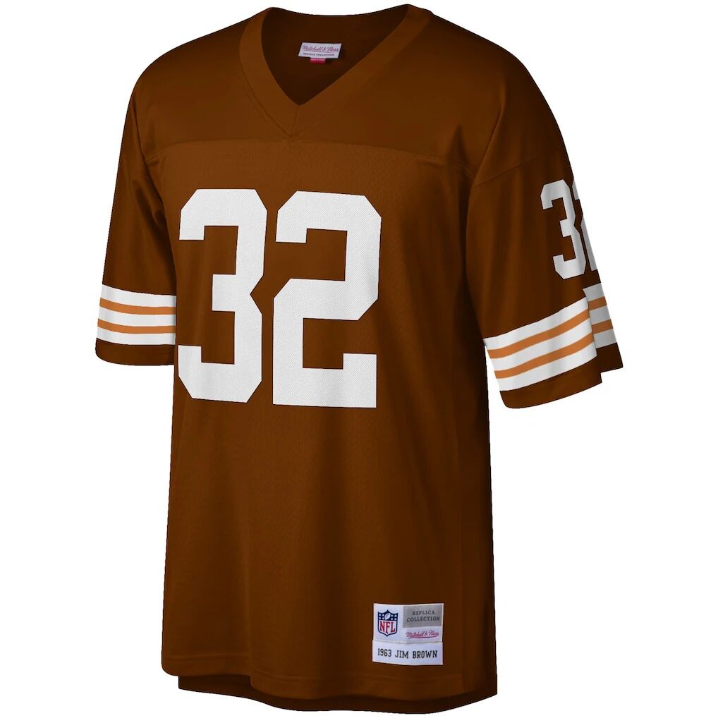 Jim Brown Cleveland Browns Mitchell & Ness Big & Tall 1963 Retired Player Replica Jersey