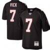 Michael Vick Atlanta Falcons Mitchell & Ness Big & Tall 2002 Retired Player Replica Jersey - Black - Front View