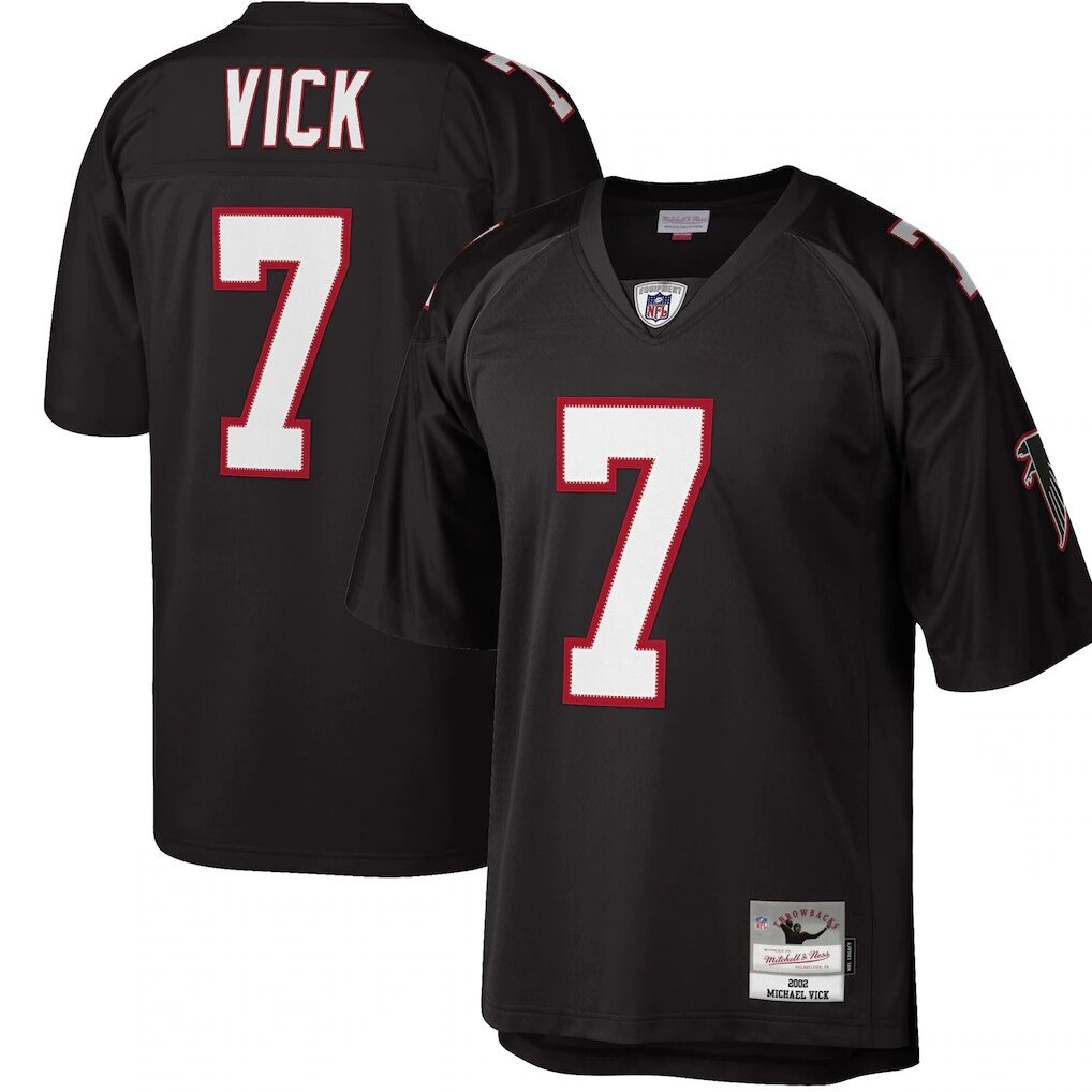 Michael Vick Atlanta Falcons Mitchell & Ness Big & Tall 2002 Retired Player Replica Jersey