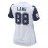 CeeDee Lamb Dallas Cowboys Nike Women's 2nd Alternate Game Jersey - White - Detail View