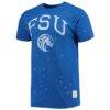 Fayetteville State Broncos Original Retro Brand Bleach Splatter T-Shirt - - Side View