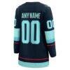 Seattle Kraken Fashion7 Women's Home Breakaway Custom Jersey - Navy - Detail View