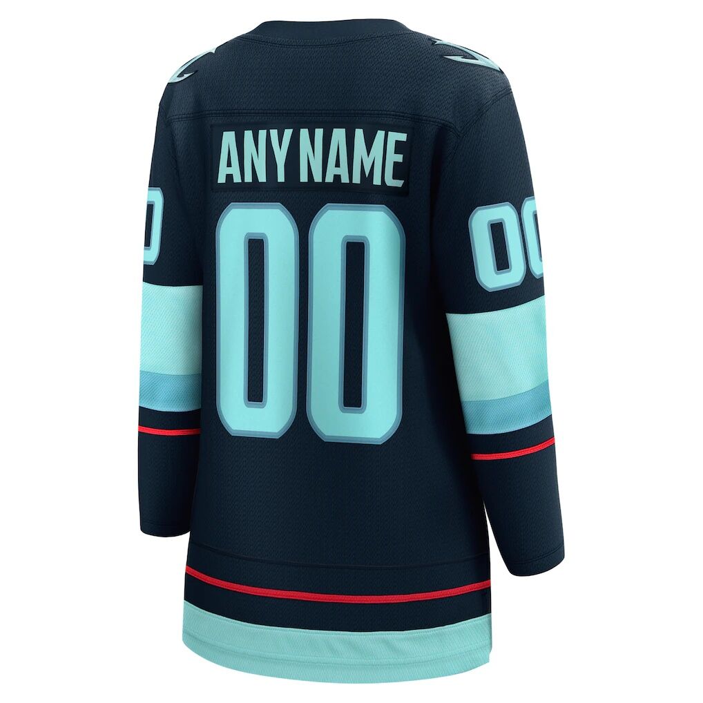 Seattle Kraken Fashion7 Women's Home Breakaway Custom Jersey - Deep Sea Blue