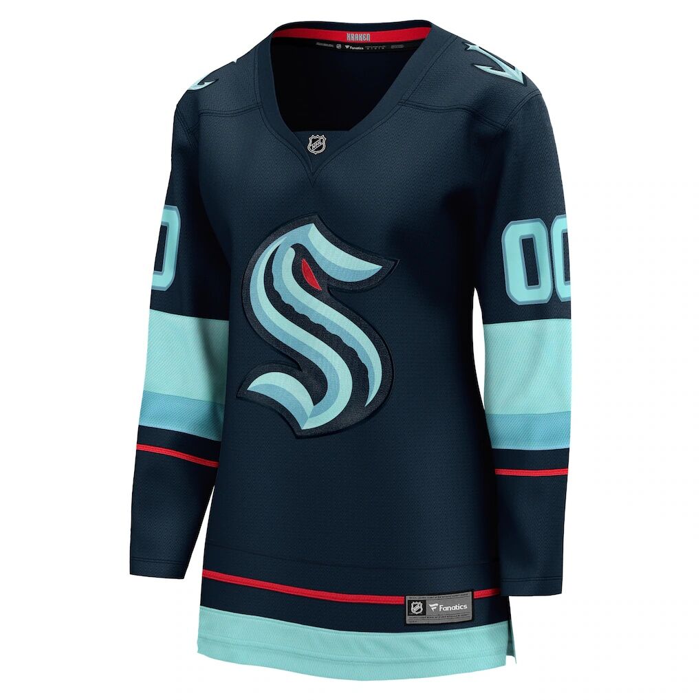 Seattle Kraken Fashion7 Women's Home Breakaway Custom Jersey - Deep Sea Blue