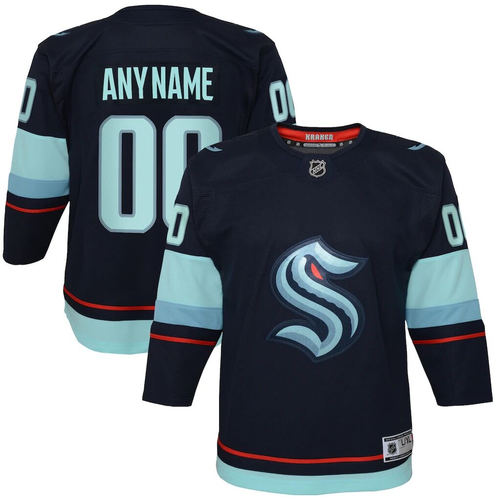 Seattle Kraken Youth Home Premier Custom Jersey