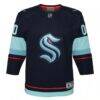 Seattle Kraken Youth Home Premier Custom Jersey - Navy - Side View