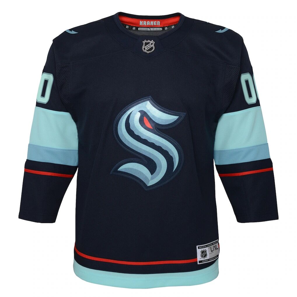 Seattle Kraken Youth Home Premier Custom Jersey